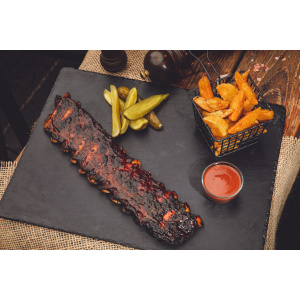 Coaste de porc cu sos BBQ/HOT BBQ